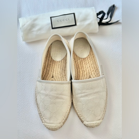 GUCCI Pilar GG Canvas Espadrilles 💯Authentic - Picture 3 of 8